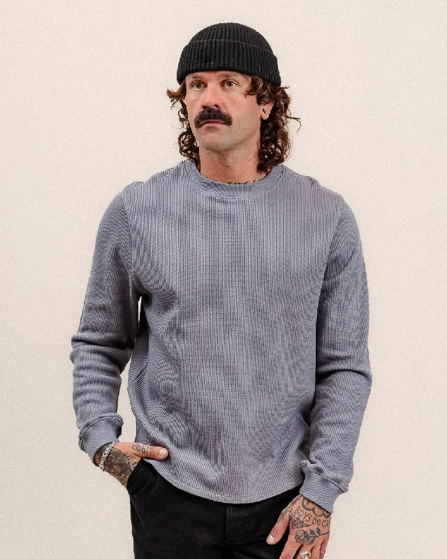 Chic for every occasion and style   Crafted Ribbed Longsleeve - Slate
