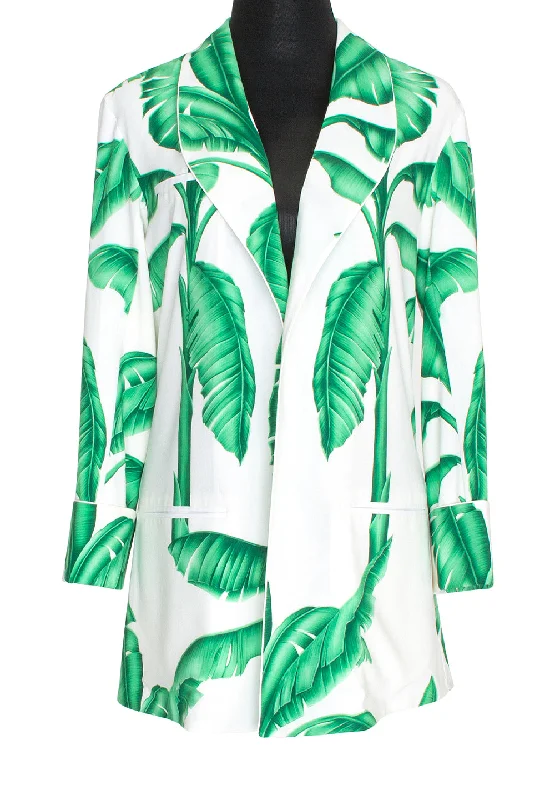 High-fashion styles at affordable prices   Jungle - White Palm Blazer (Off-White)