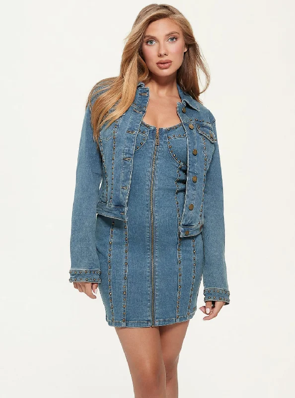 Create a timeless wardrobe with fashionable pieces   Saddle Blue Sexy Denim Trucker Jacket