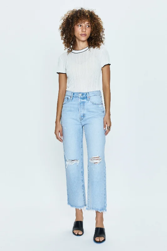 Elegant casual clothing for modern women   Cassie High Rise Straight - Daytrip Distressed
