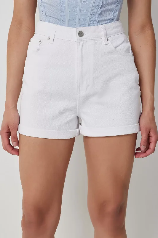 Rolled Hem Denim Shorts