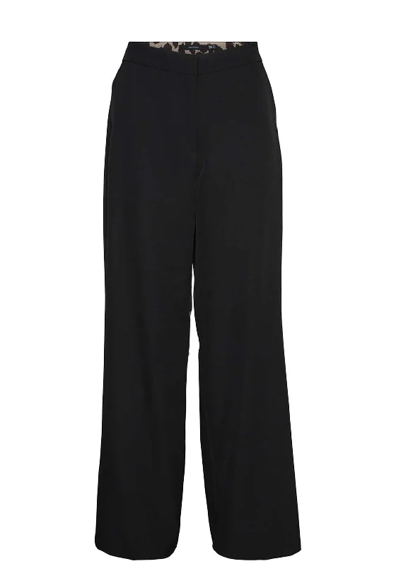 Vero Moda Kacandra Wide Leg Trousers, Black