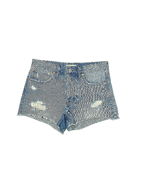 High-Rise Denim Shorts in Medium Wash