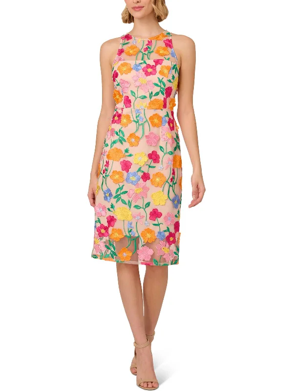 Refresh your closet with chic and comfy styles   Womens Floral Embroidered Cocktail And Party Dress