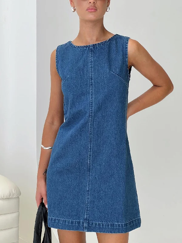 Corteze Denim Mini Dress Blue