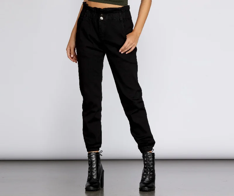 Statement pieces for the confident woman   Runnin' Away From These Jogger Jeans