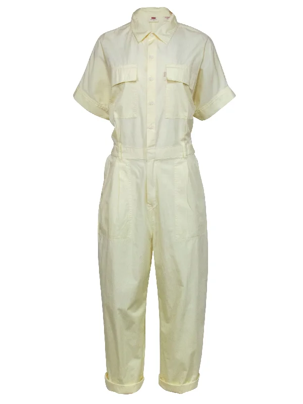 Levi's – Yellow Short Sleeve Utility Jumpsuit Sz M