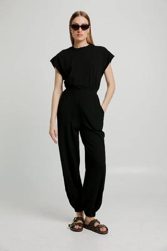 Vibes Black Jumpsuit