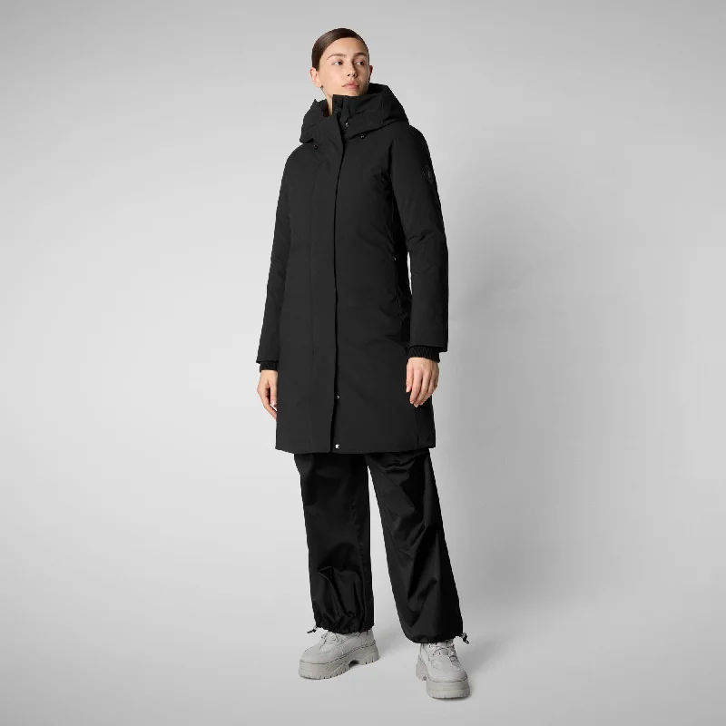 PARKA DONNA CON CAPPUCCIO SIENNA NERO